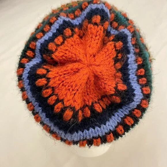 Hand Knitted Alpaca Wool Beanie Hat - Picture 3 of 6